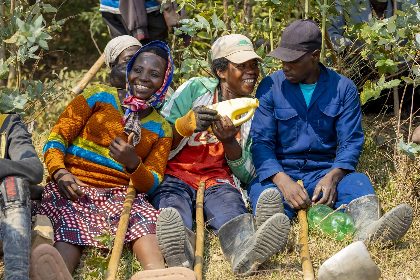 Community members at an EcoPlanet project