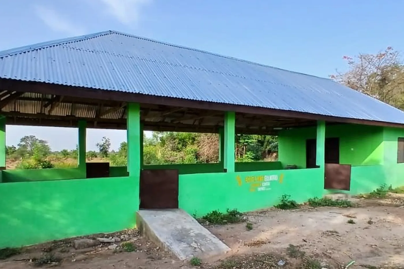 A community center built by EcoPlanet in Ghana