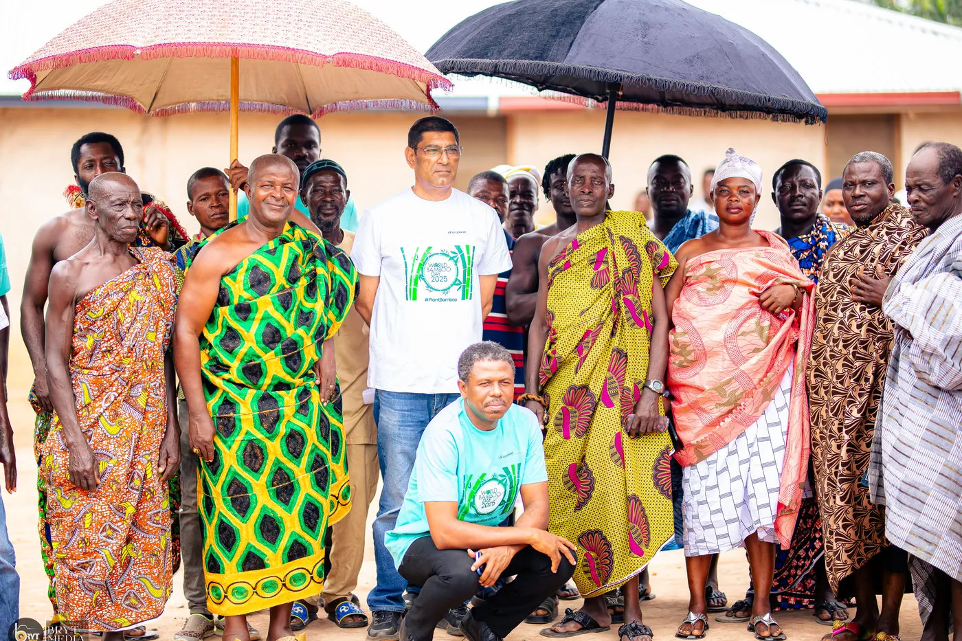 A community gathering at an EcoPlanet project in Ghana