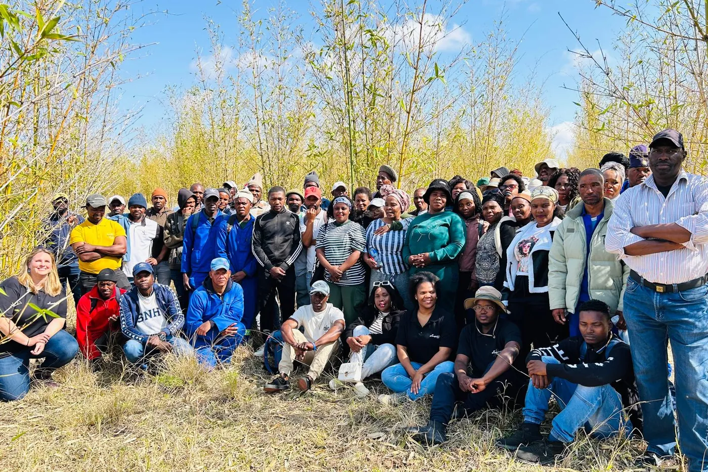 The EcoPlanet team at a project site