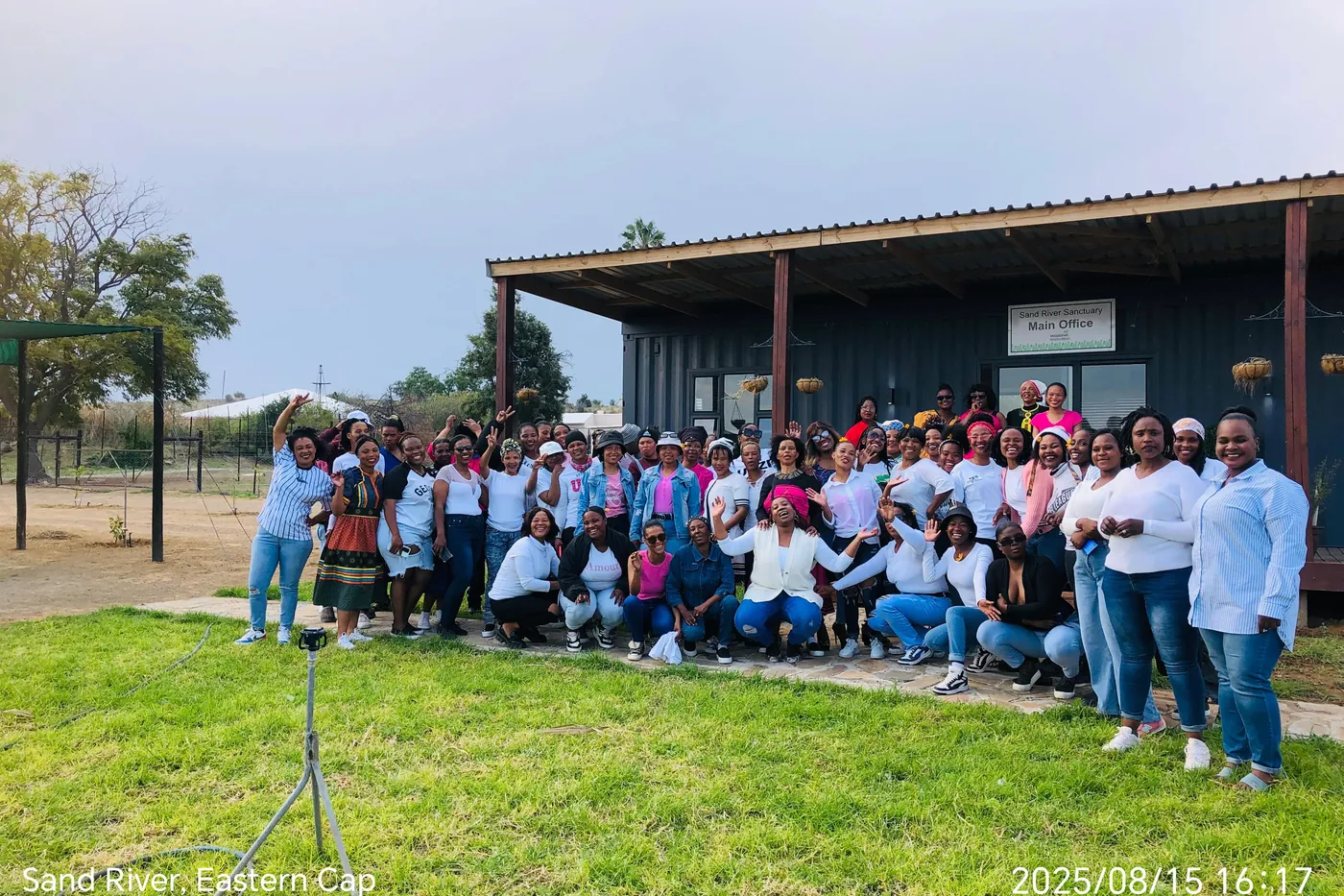 An EcoPlanet team gathered on site