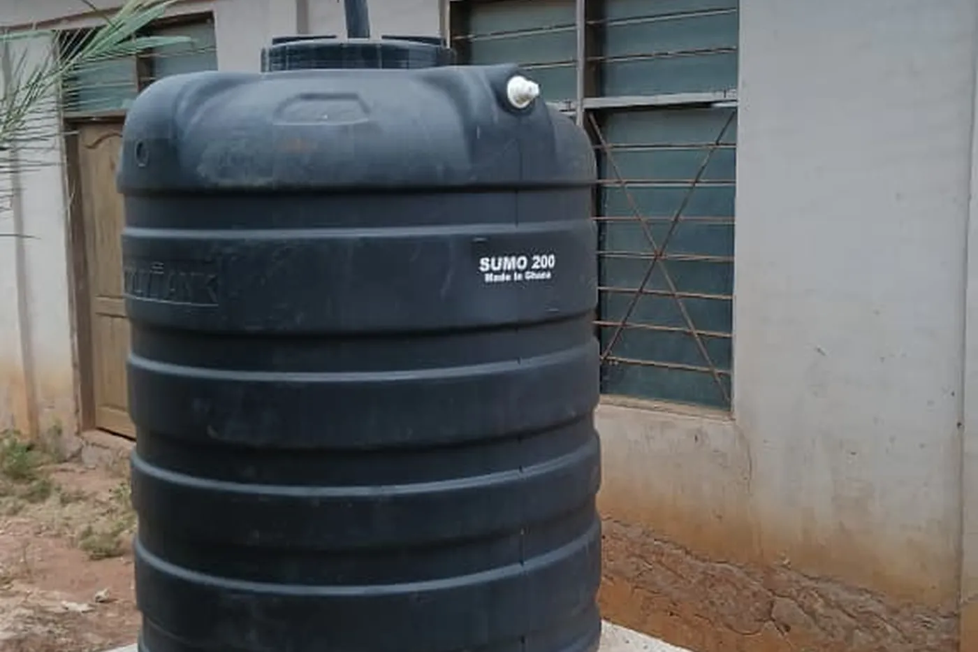 A rainwater harvesting system at Bebuso