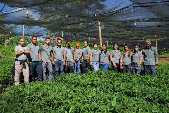 The project team in the nursery