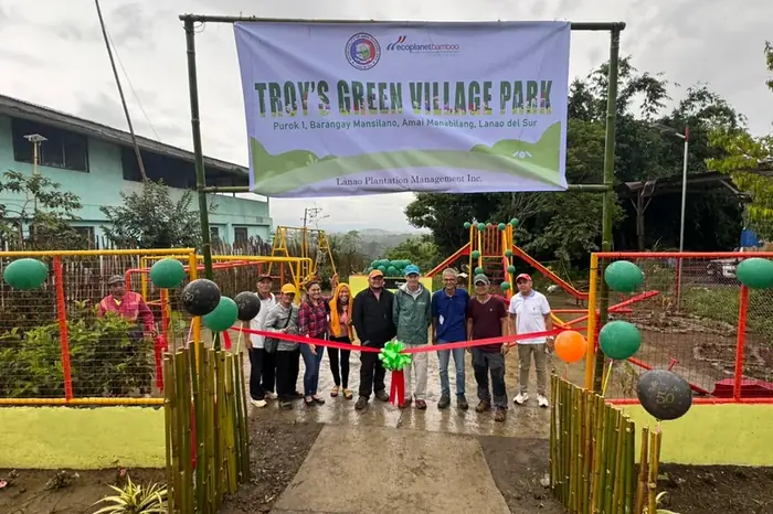 The ribbon cutting at Troy’s Green Village Park